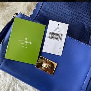 Royal Blue Kate Spade scalloped purse and wallet